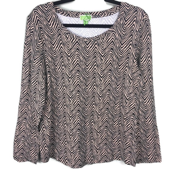 NWOT Vera Bradley Long Sleeve Zebra Print Tee Size Medium - Picture 3 of 8